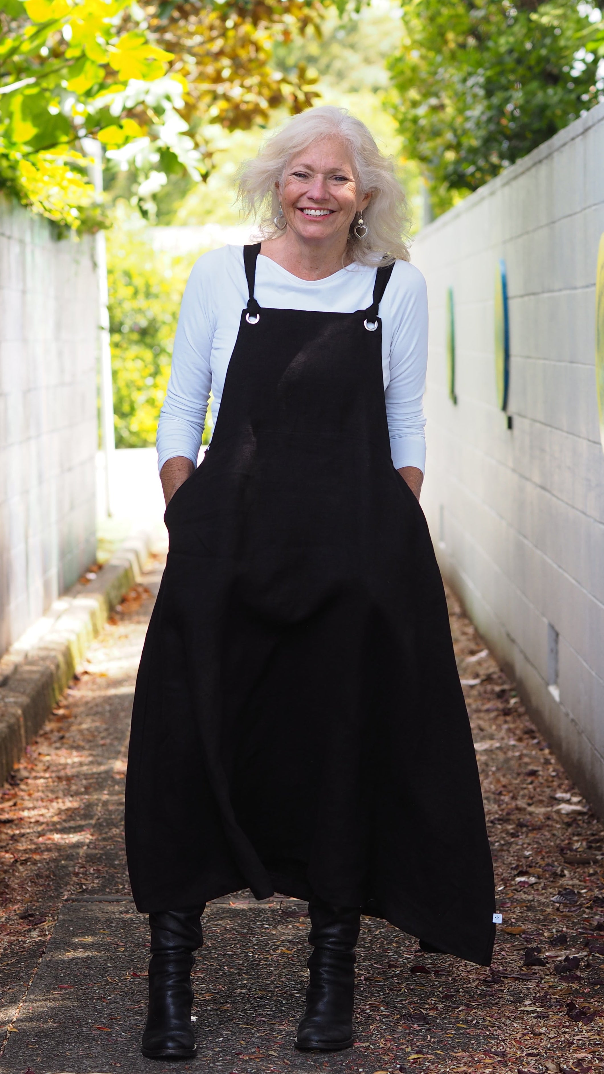 Puhoi Pinafore Rogue Linen Designer Clothing