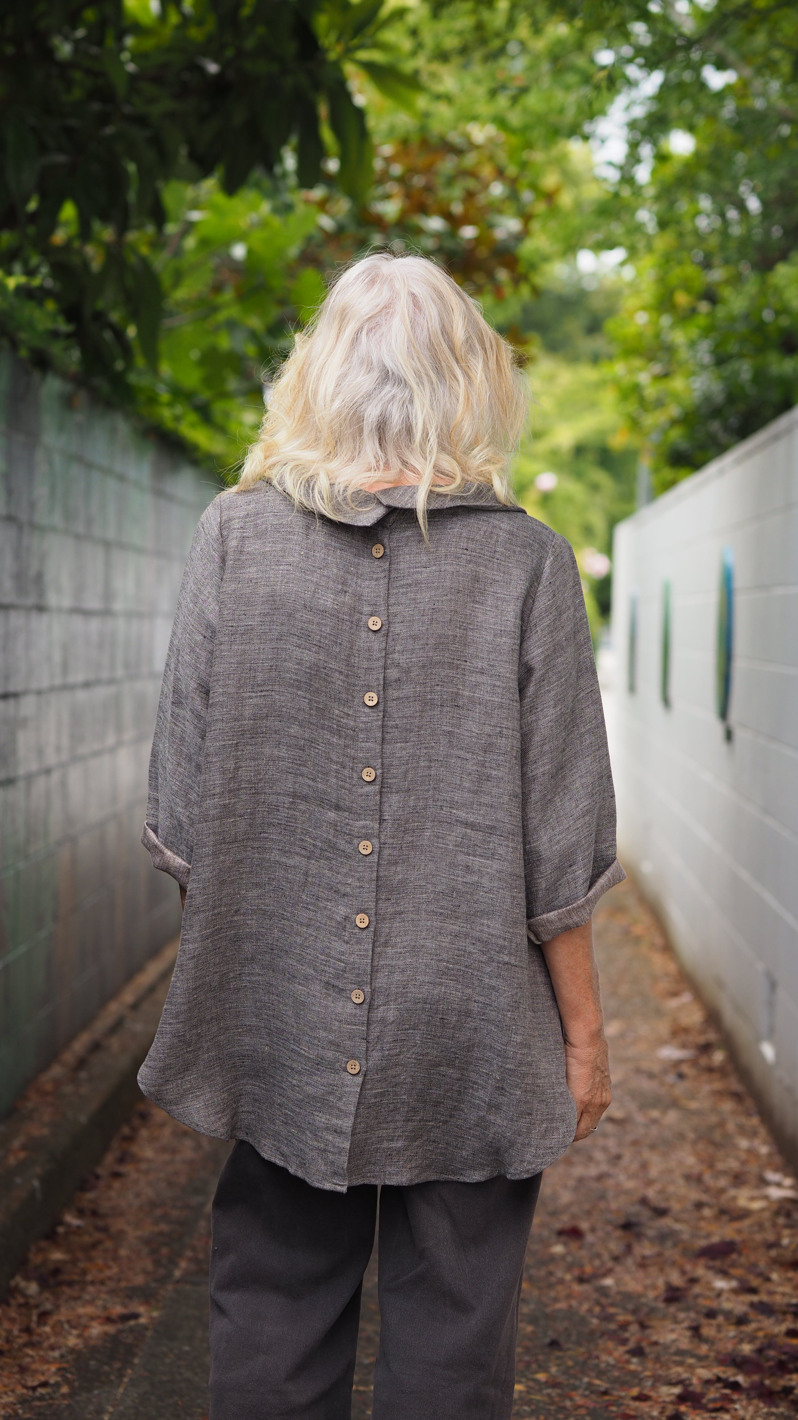 Cowl Neck Sintra Blouse Rogue Linen Designer Clothing