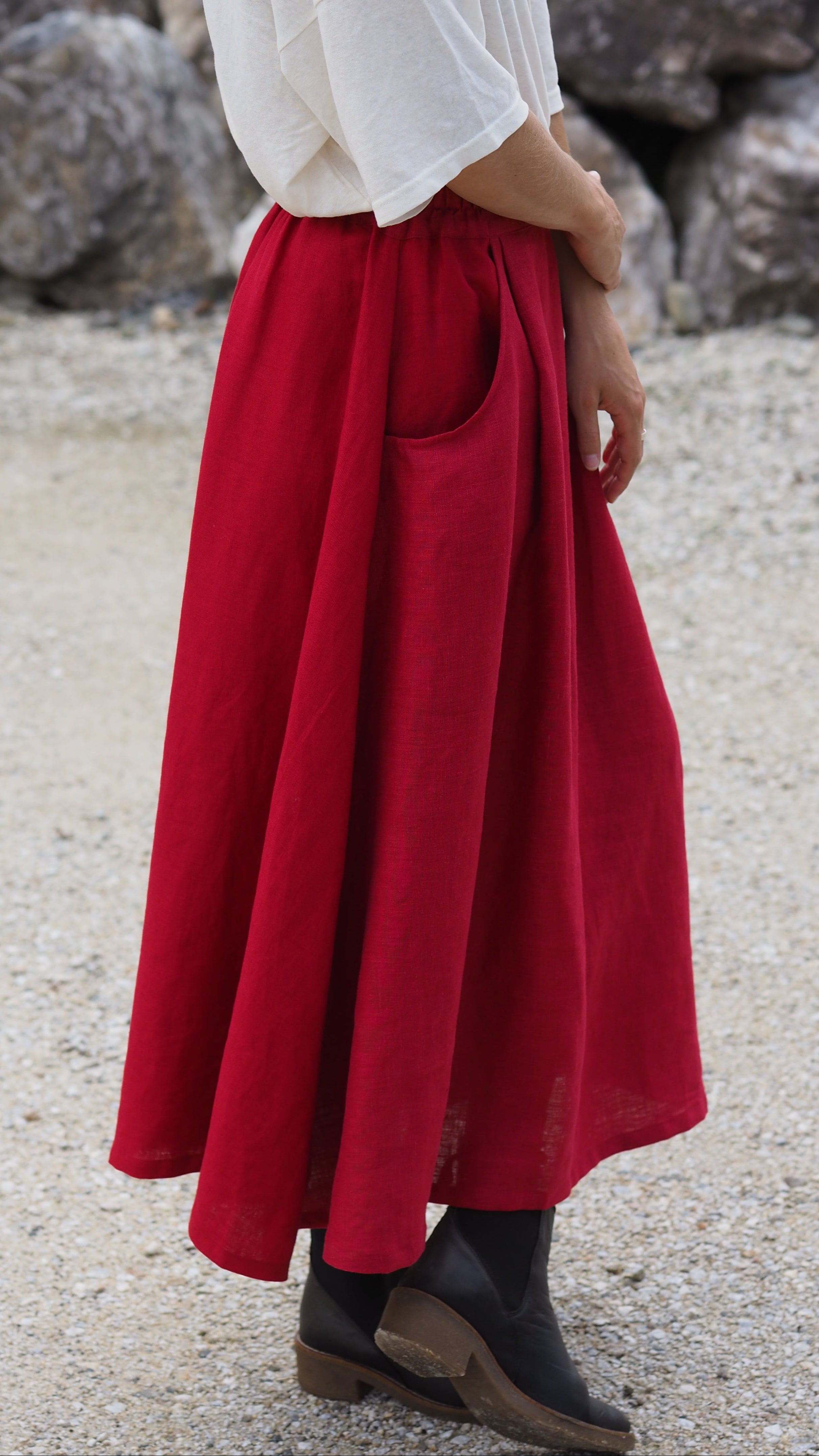 Flora Skirt Rogue Linen Designer Clothing