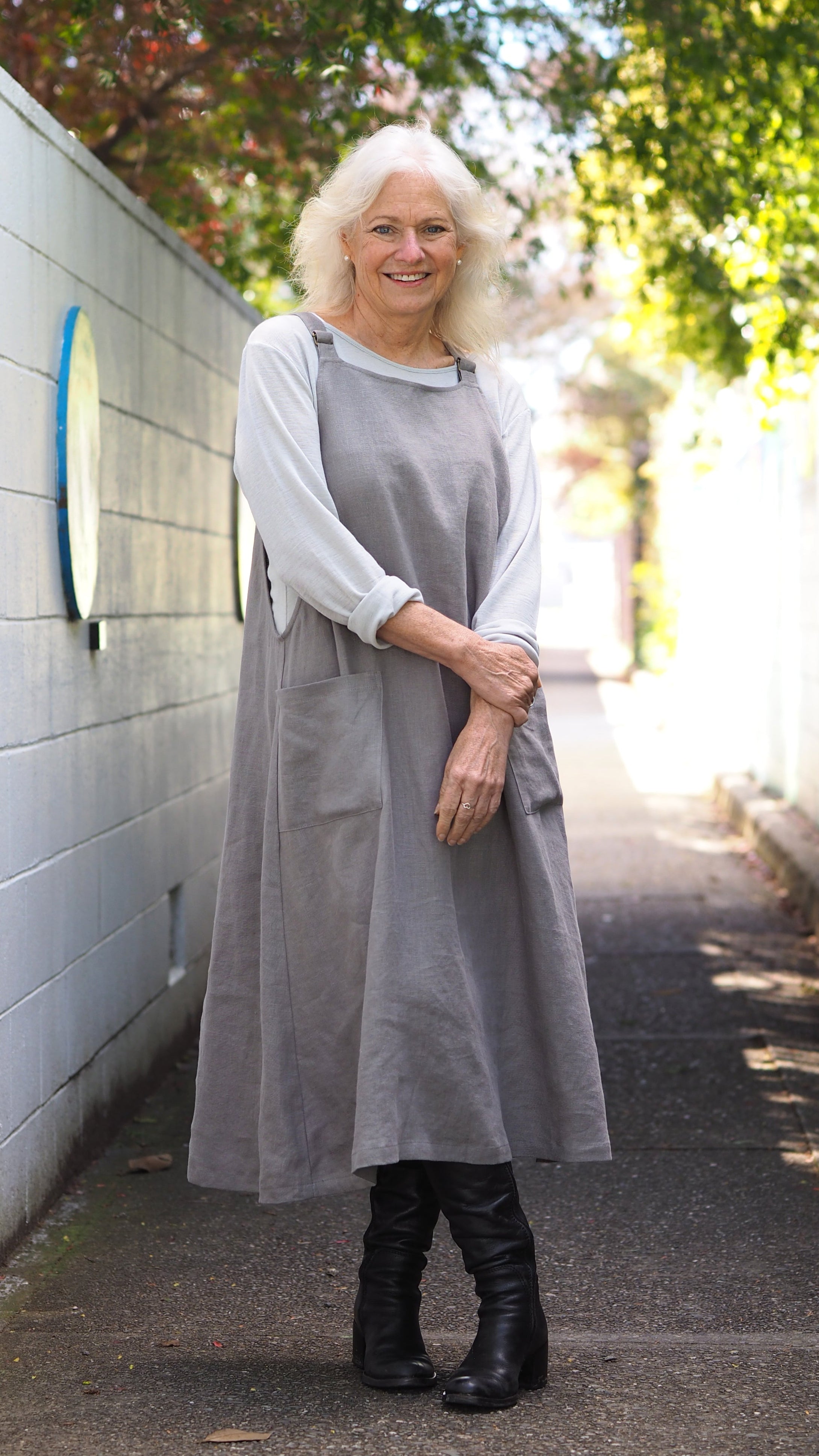 Riversdale Pinafore Rogue Linen Designer Clothing