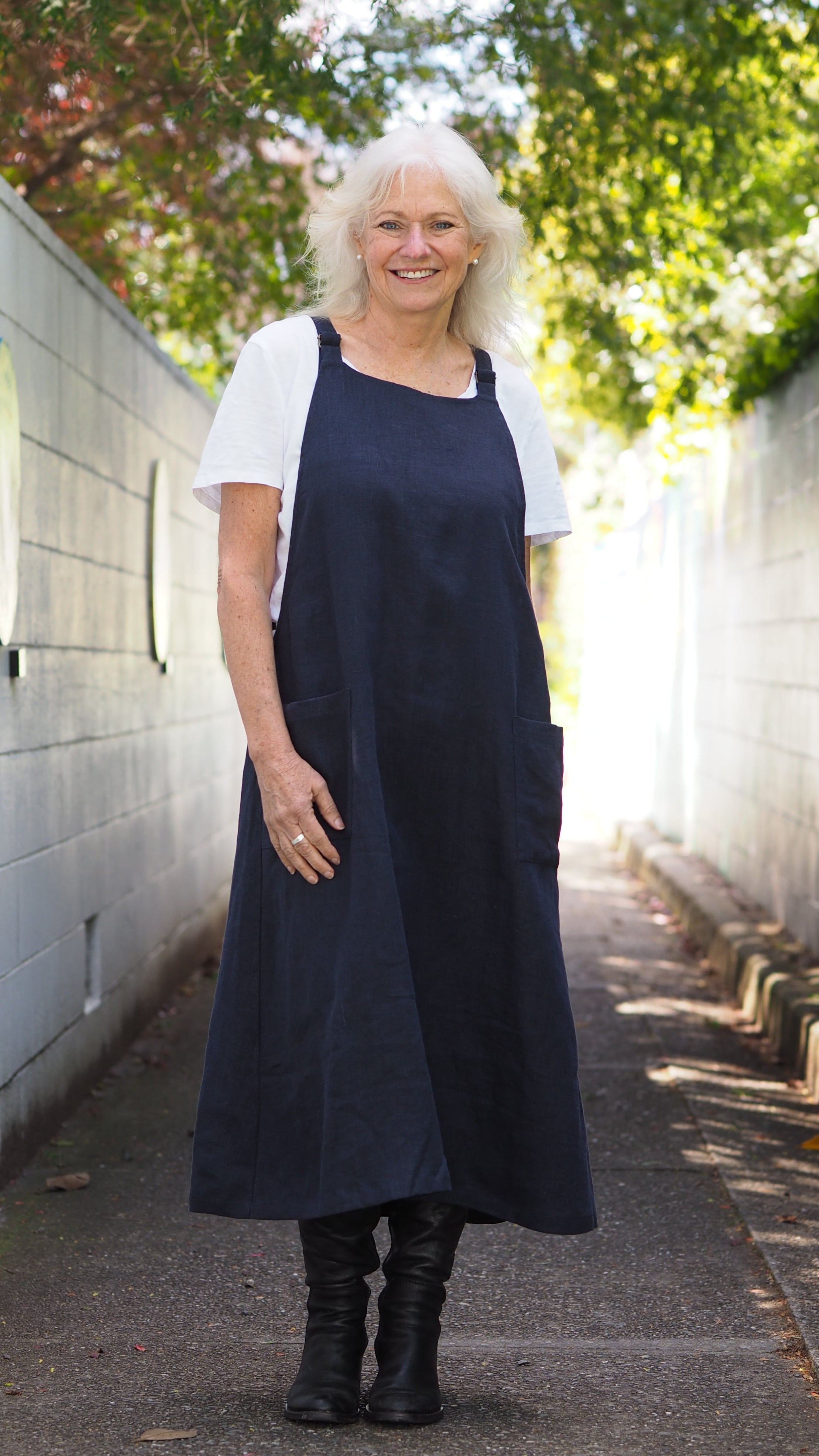 Riversdale Pinafore Rogue Linen Designer Clothing