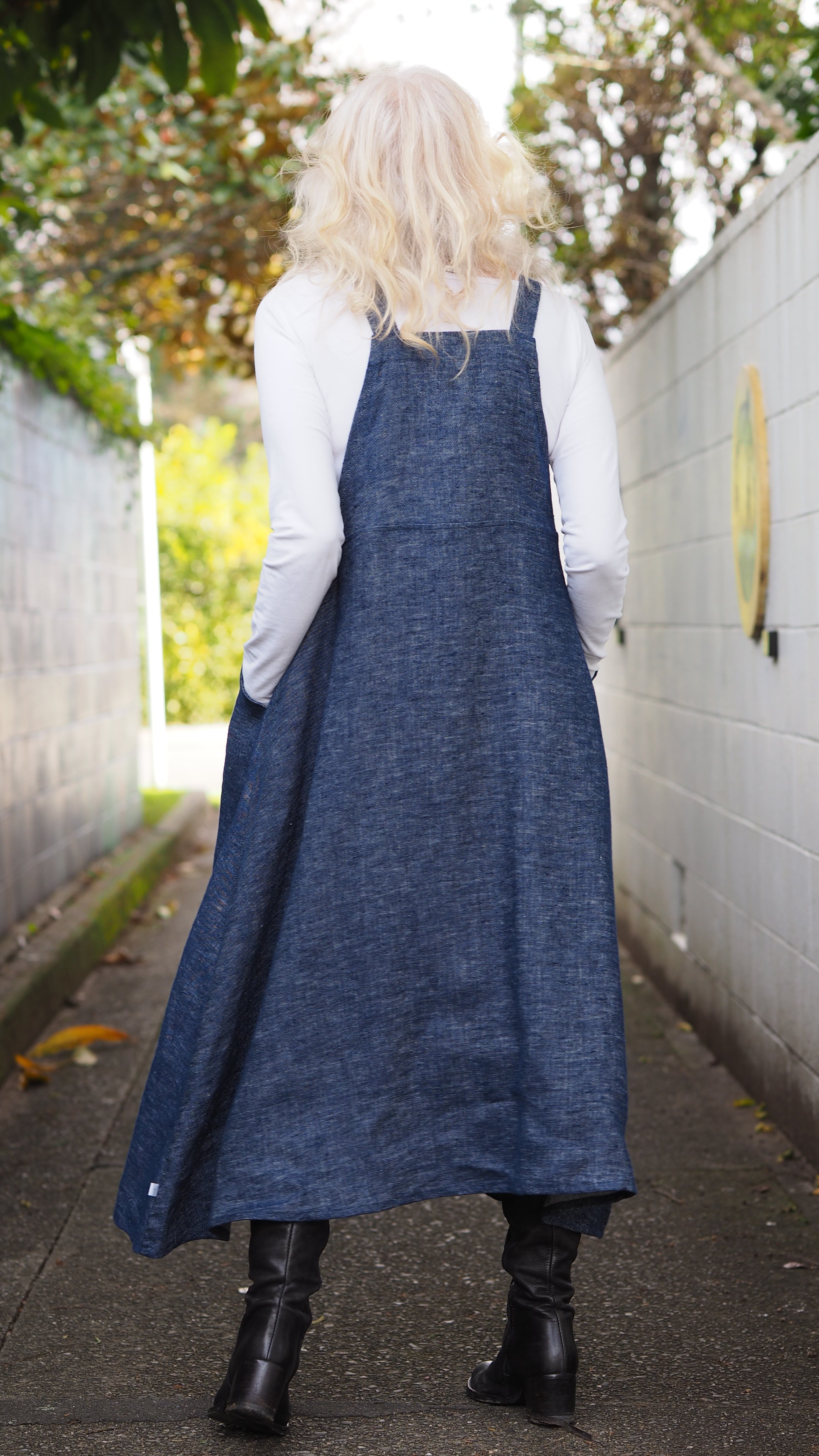 Puhoi Pinafore Rogue Linen Designer Clothing