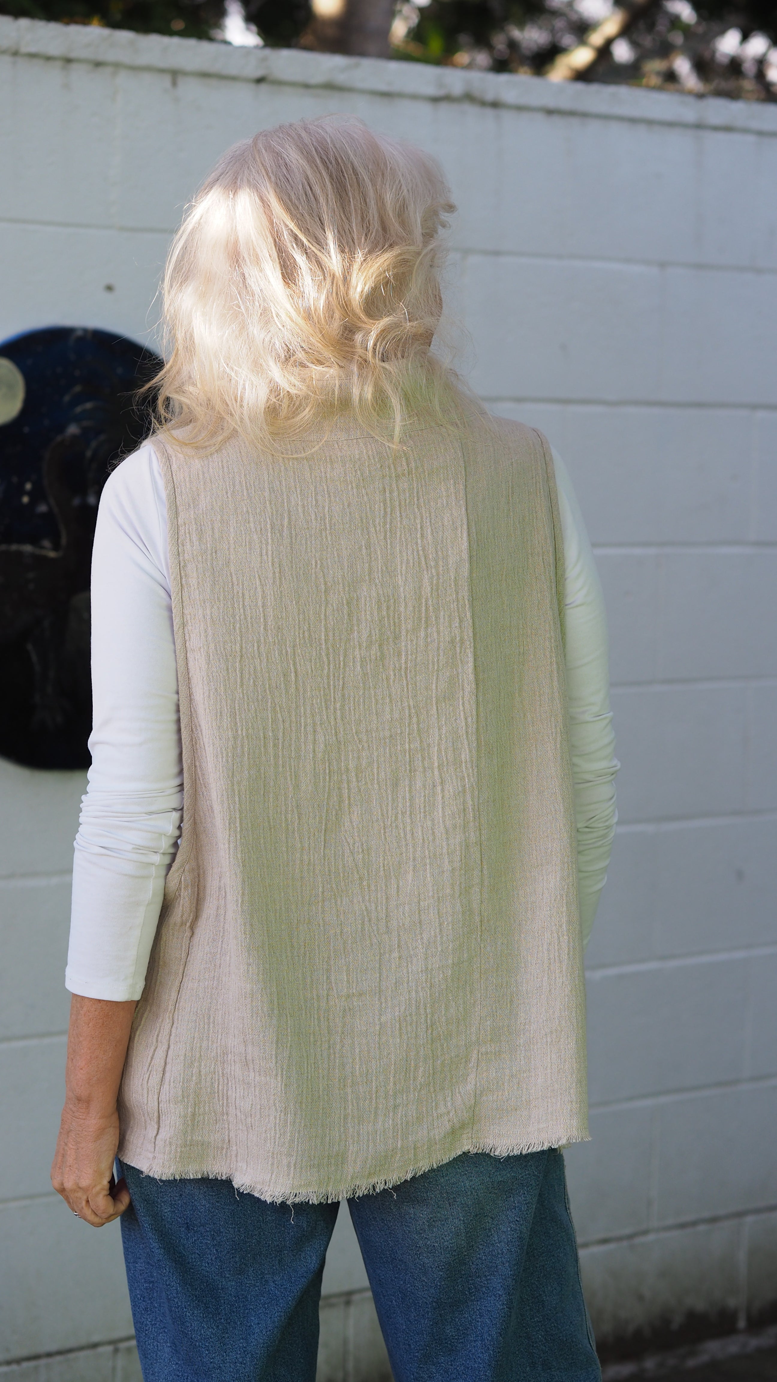 Ahititi Vest Rogue Linen Designer Women's Clothing