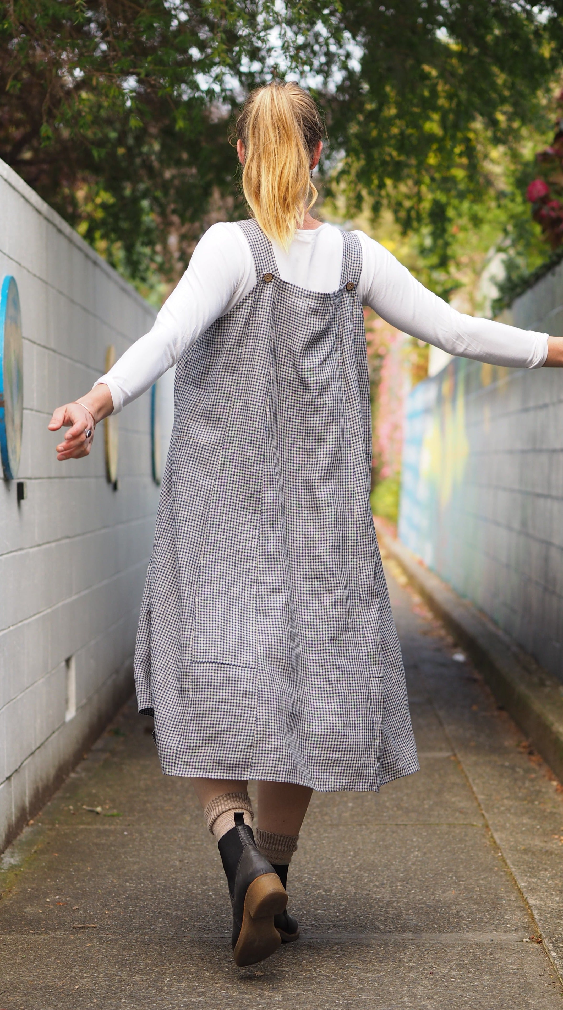 Rakiura Pinafore Rogue Linen Designer Clothing