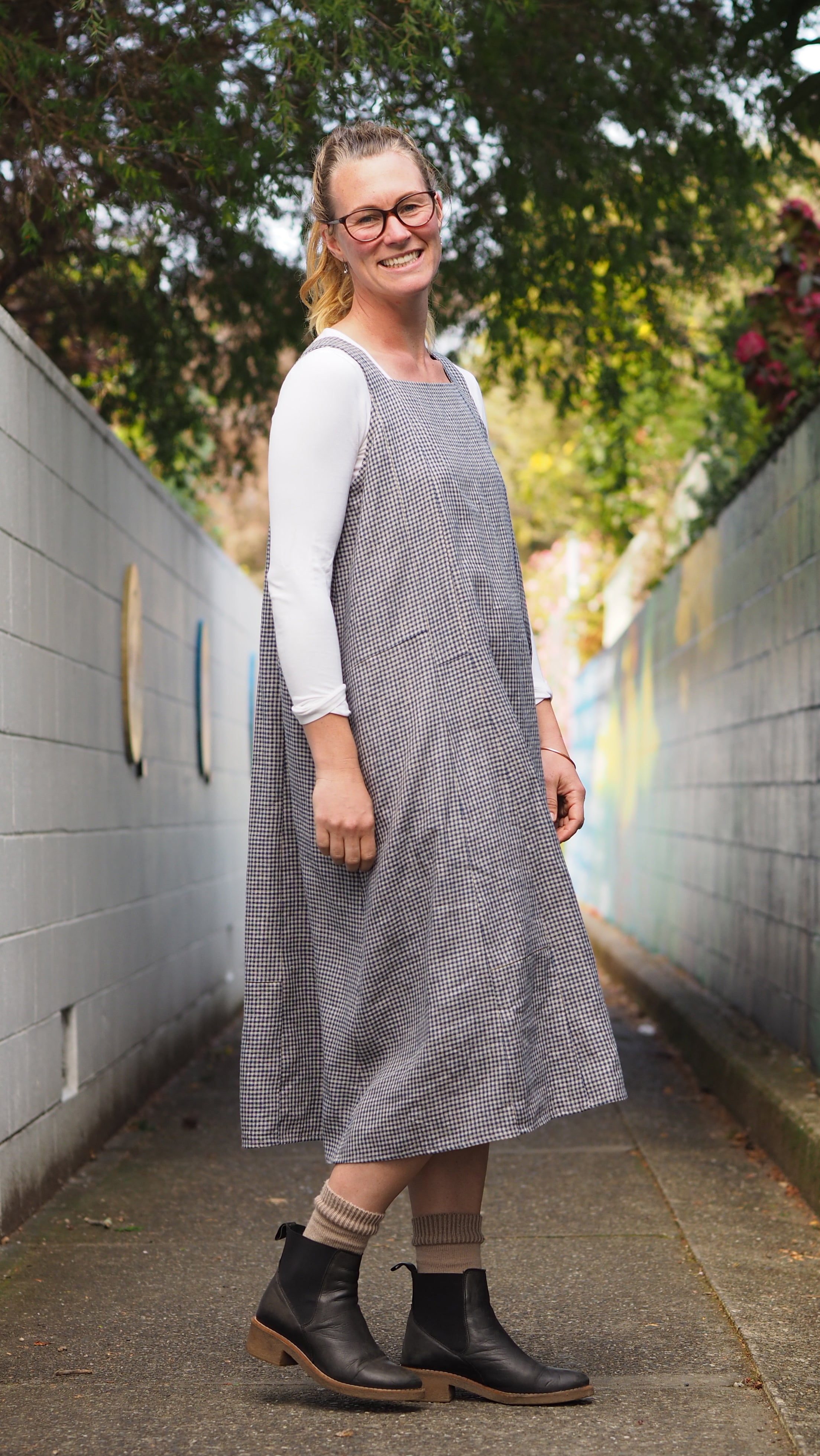 Rakiura Pinafore Rogue Linen Designer Clothing