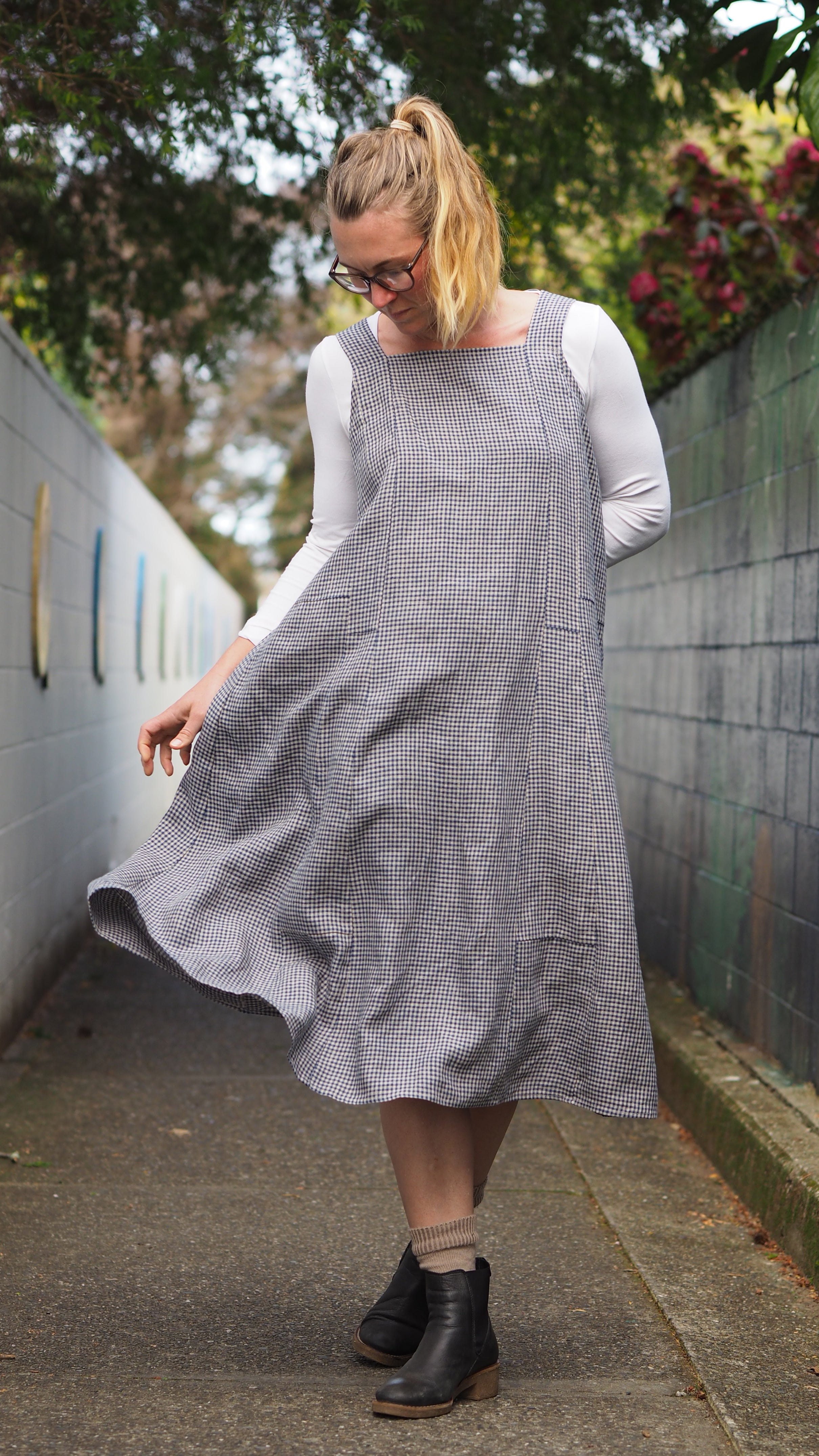 Rakiura Pinafore Rogue Linen Designer Clothing