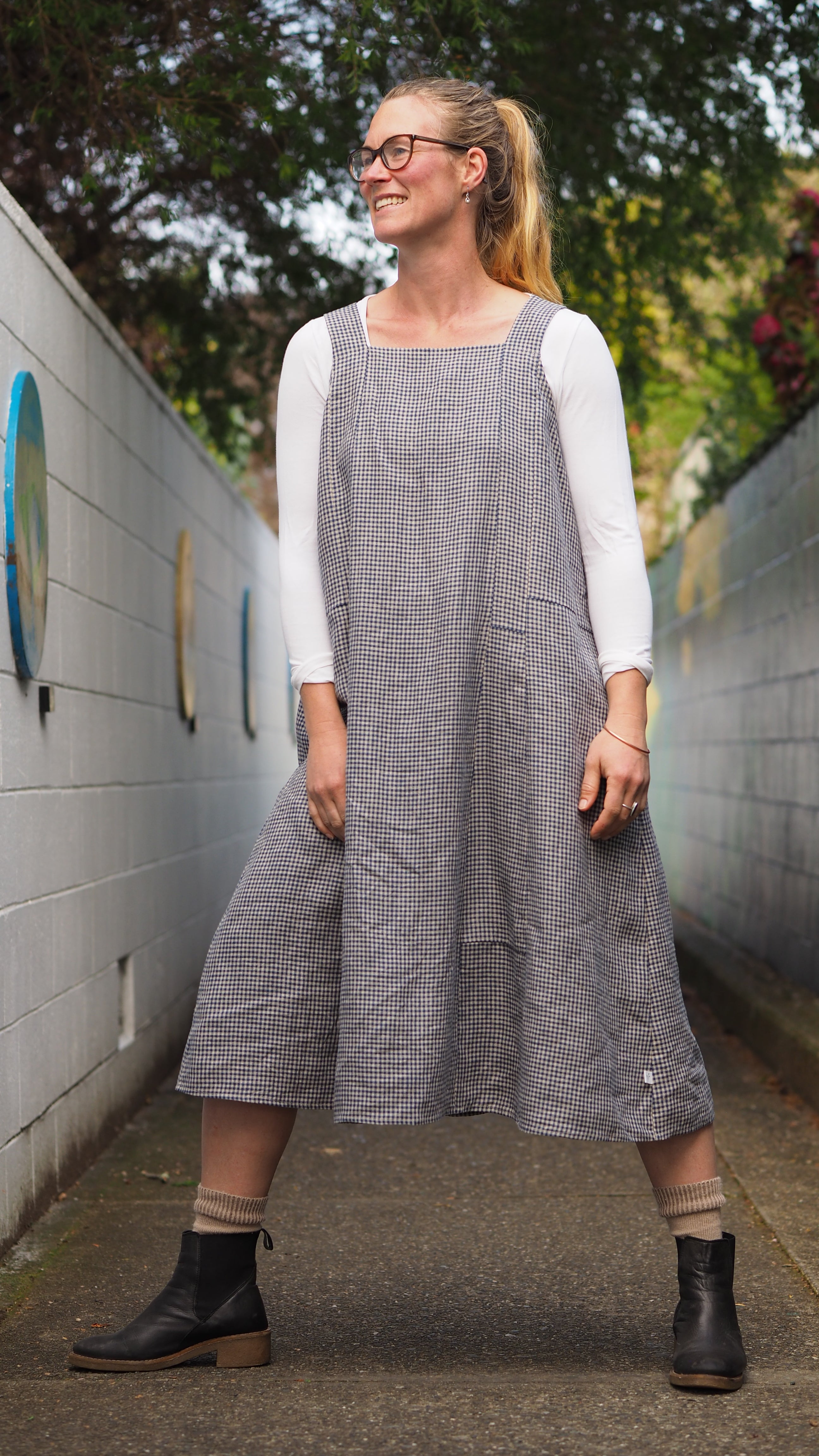 Rakiura Pinafore Rogue Linen Designer Clothing