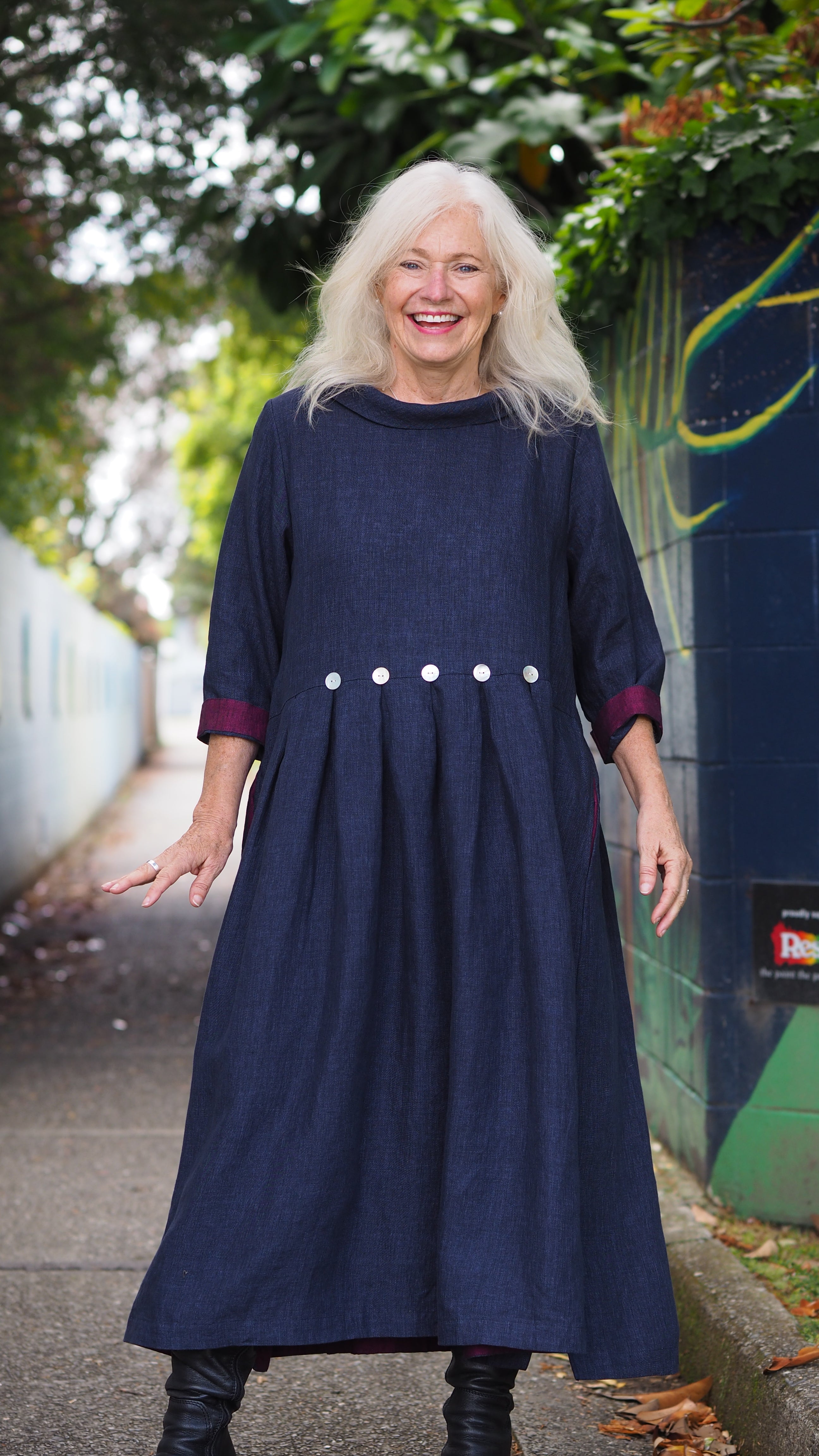 Taranaki Dress Rogue Linen Designer Clothing