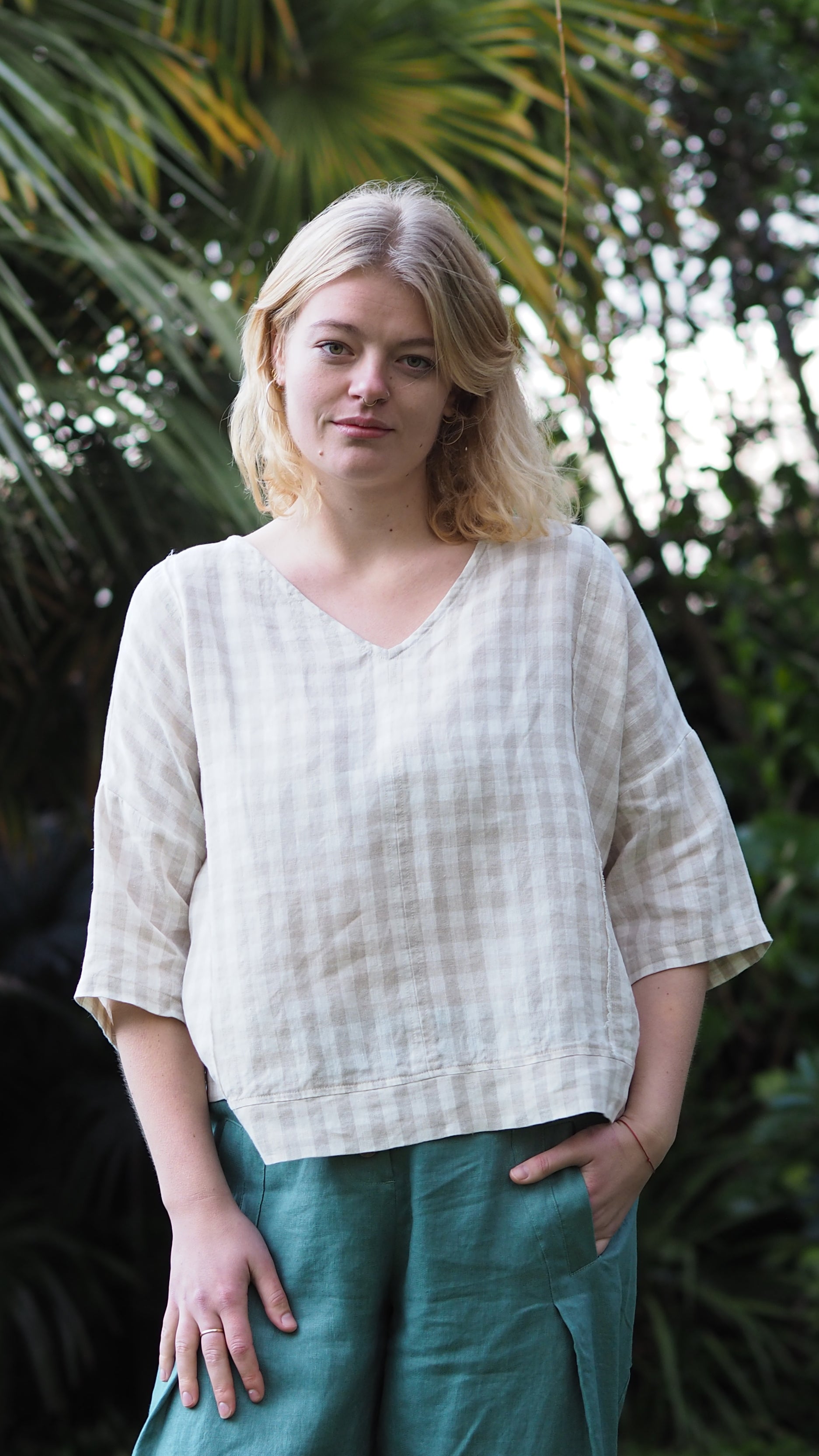 Mangatoki Blouse Rogue Linen Designer Clothing