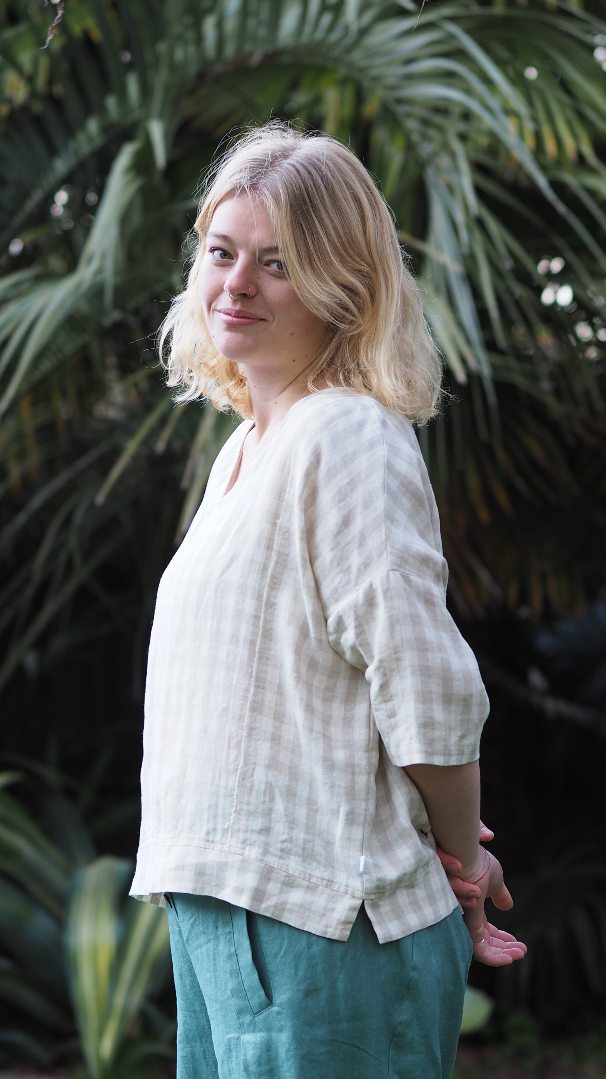 Mangatoki Blouse Rogue Linen Designer Clothing