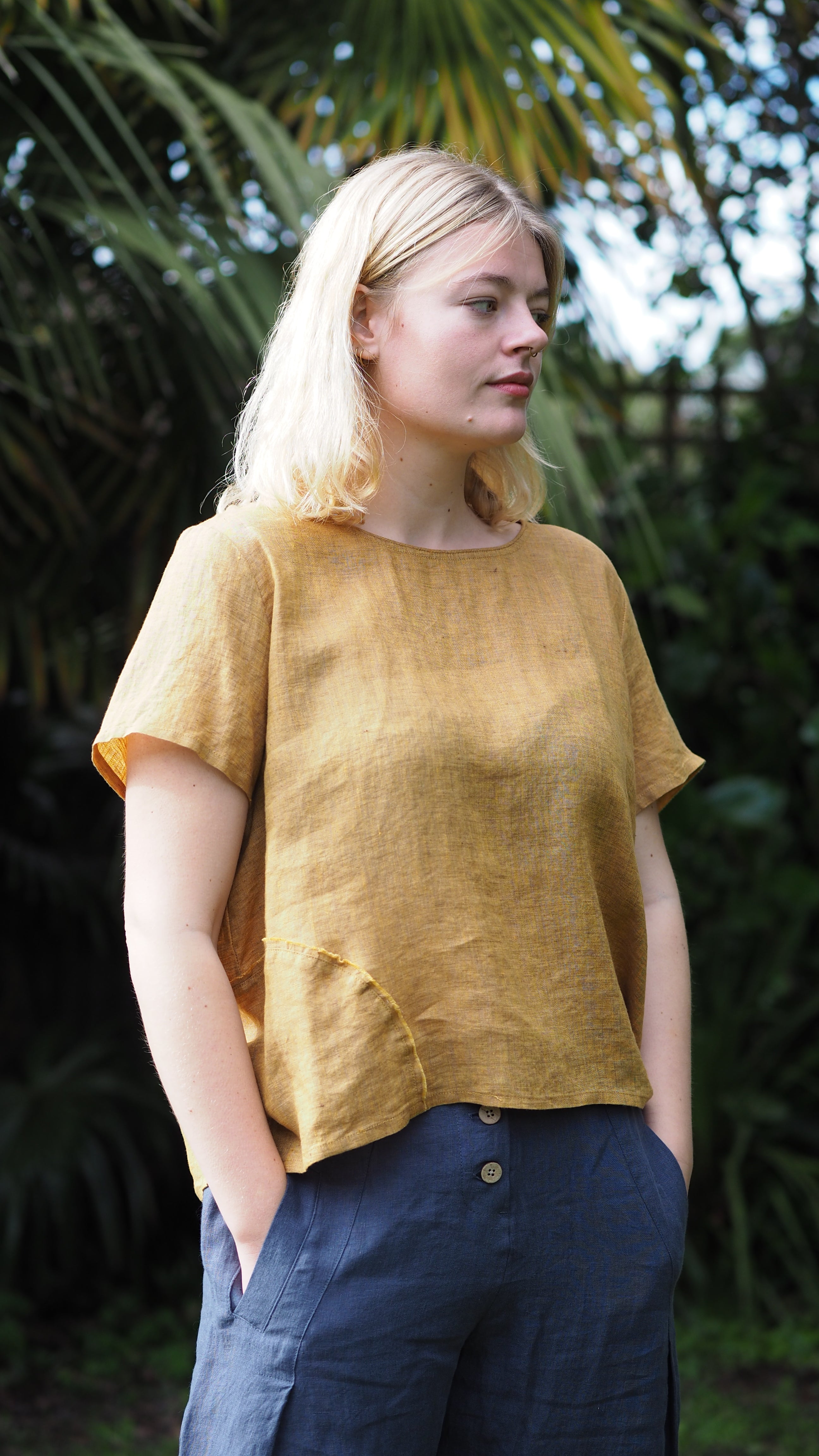Timaru Crop Rogue Linen Designer Clothing