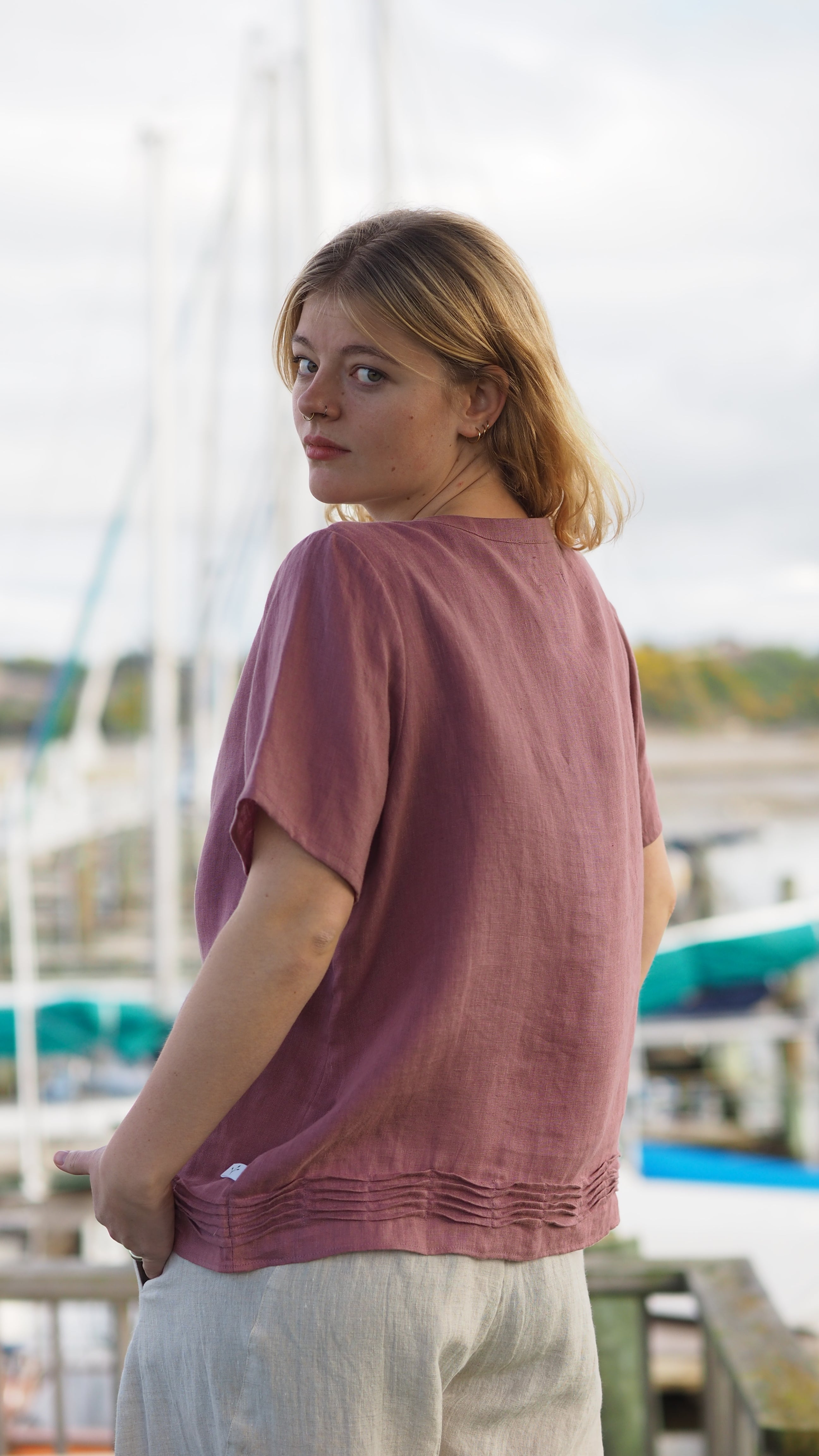 Kerikeri Blouse Rogue Linen Designer Clothing
