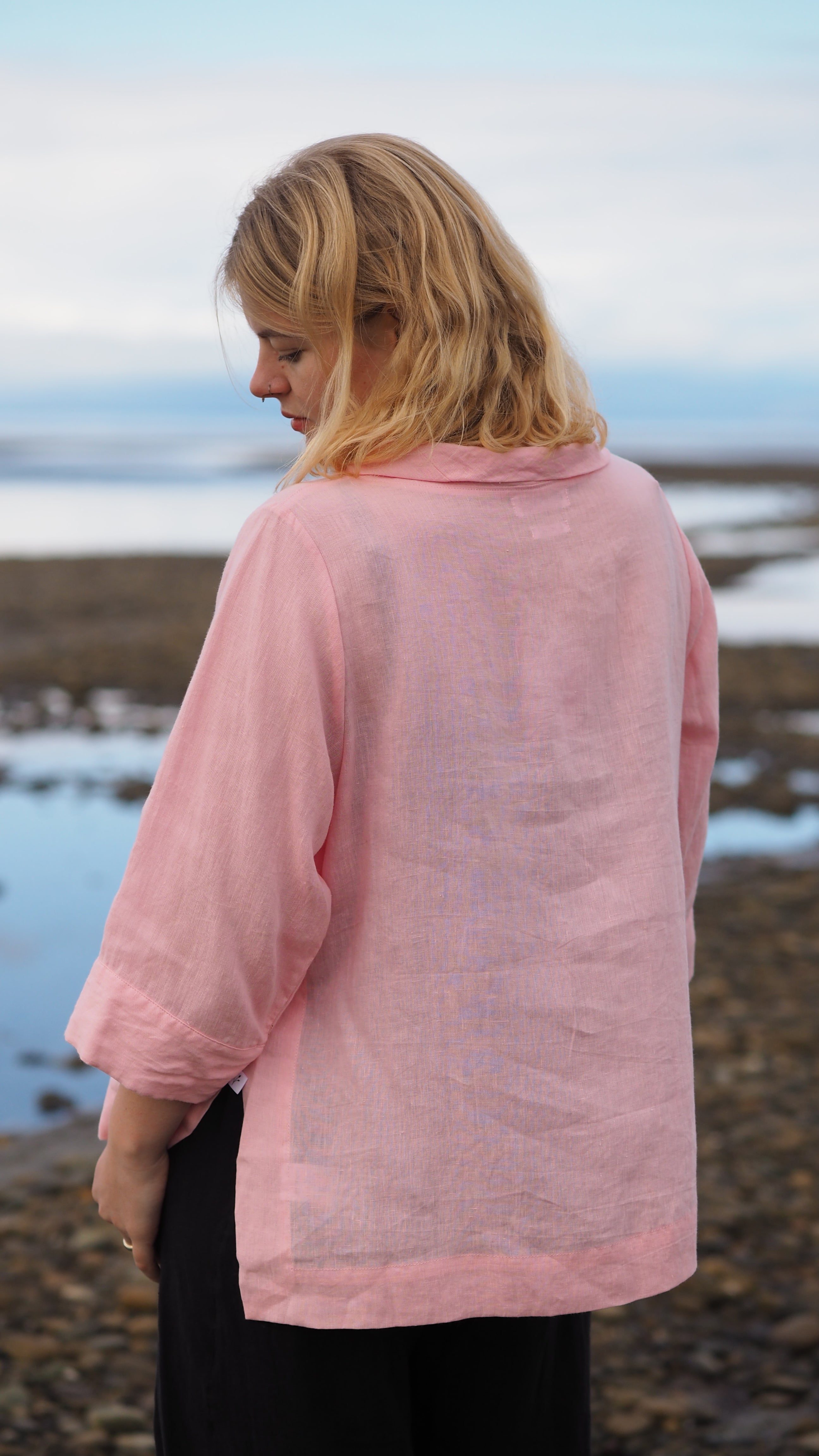 Pukekohe Blouse Rogue Linen Designer Clothing