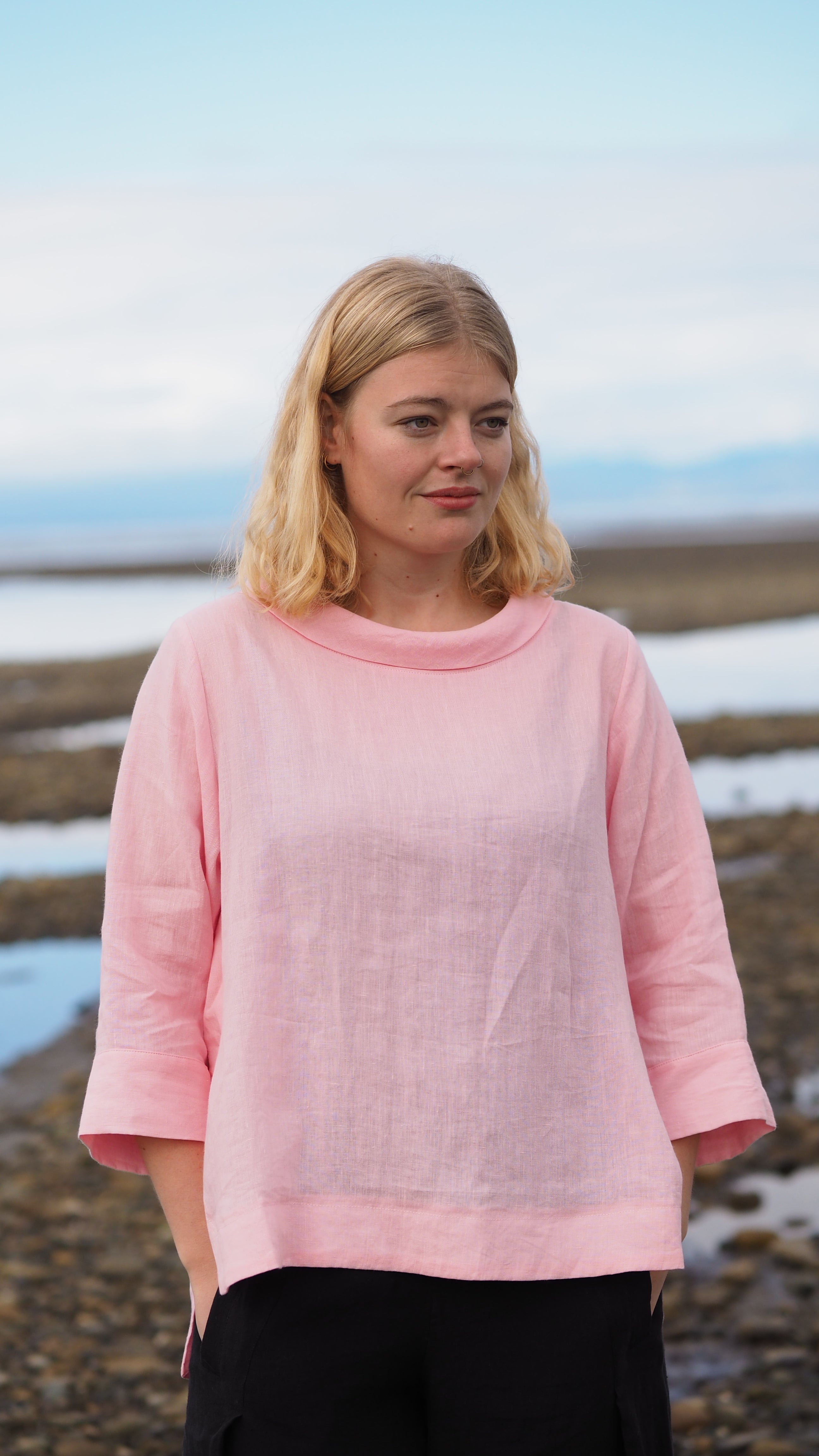 Pukekohe Blouse Rogue Linen Designer Clothing