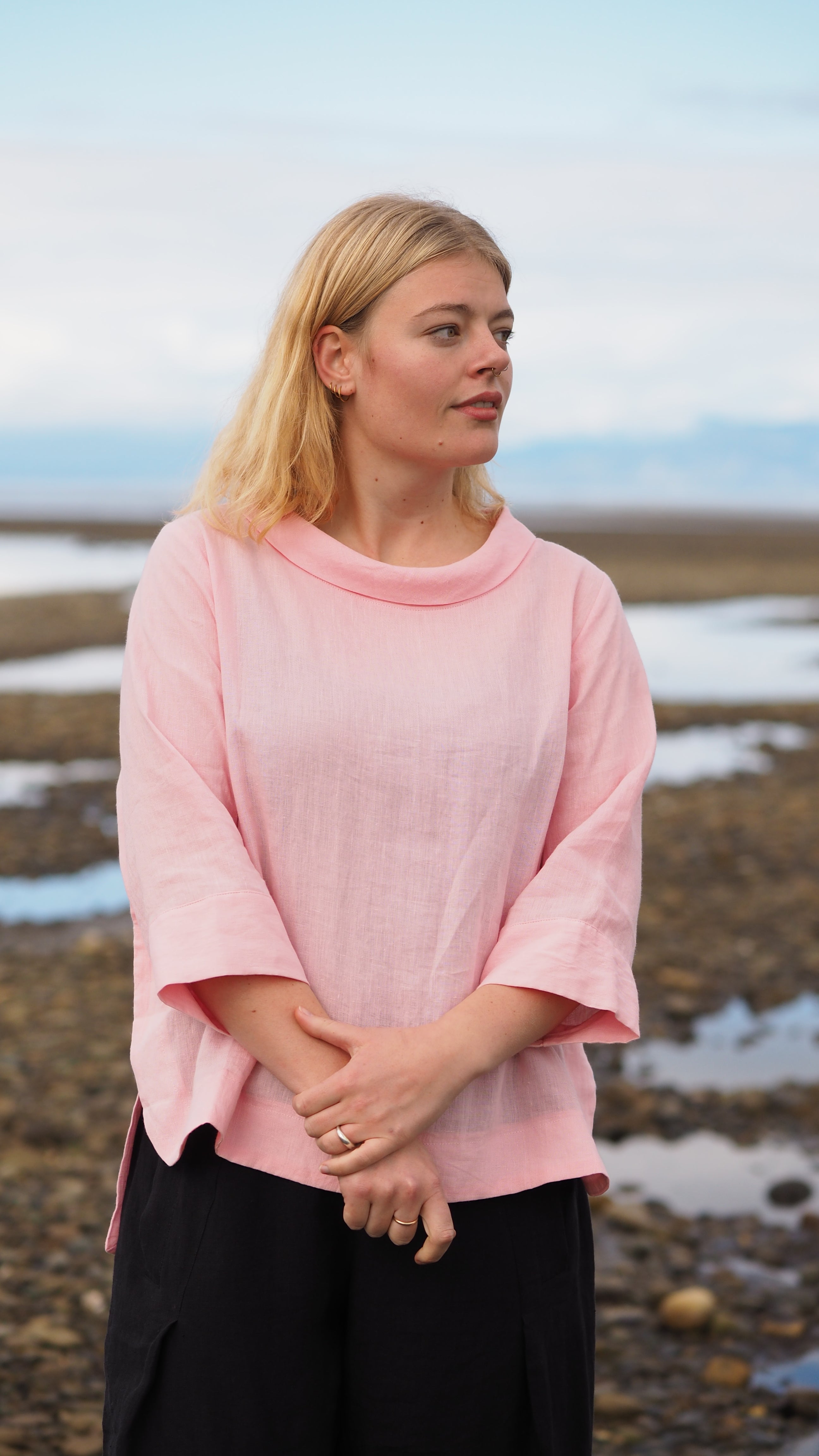 Pukekohe Blouse Rogue Linen Designer Clothing