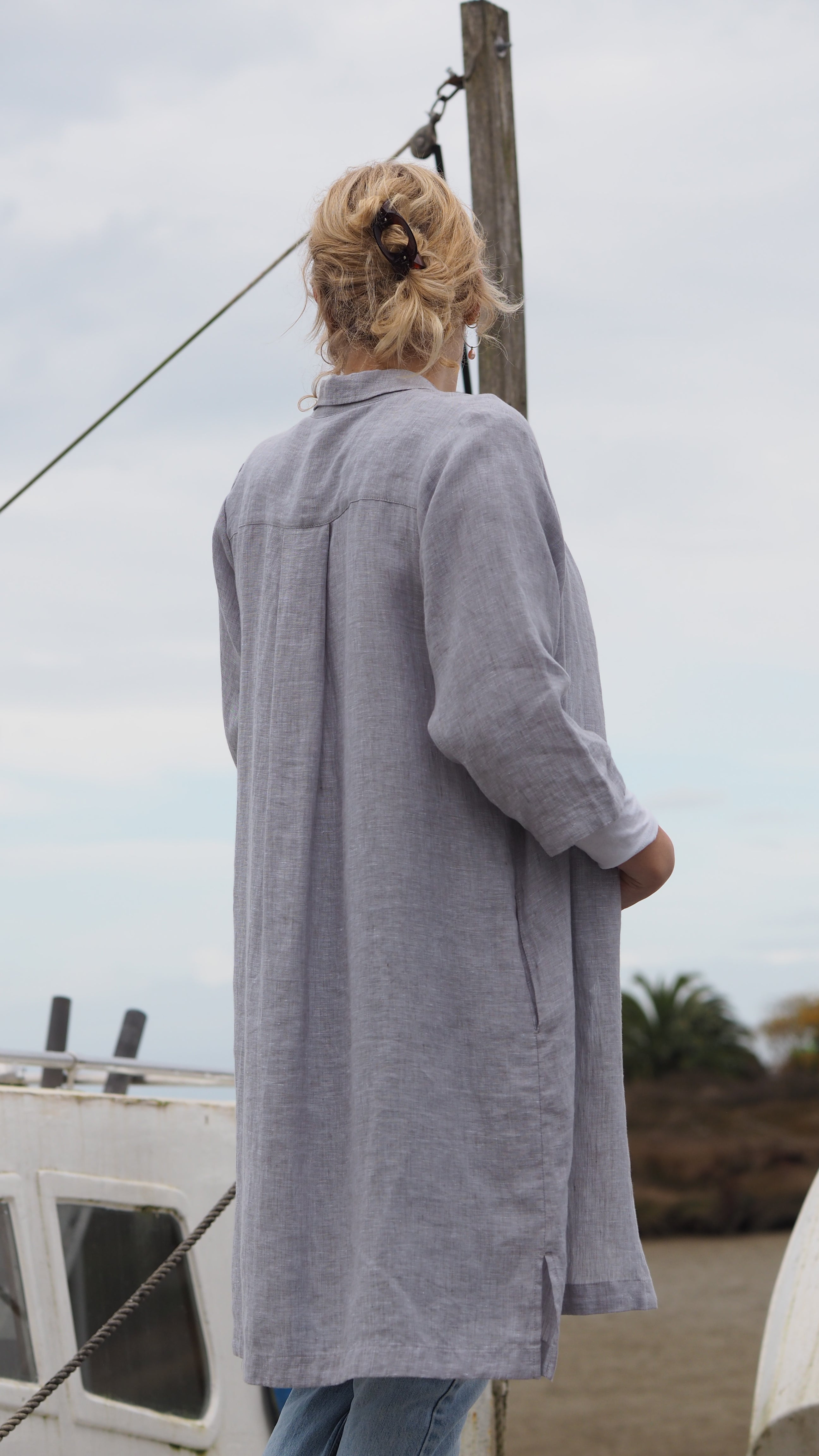 Taupo Shirt Dress Rogue Linen Designer Clothing