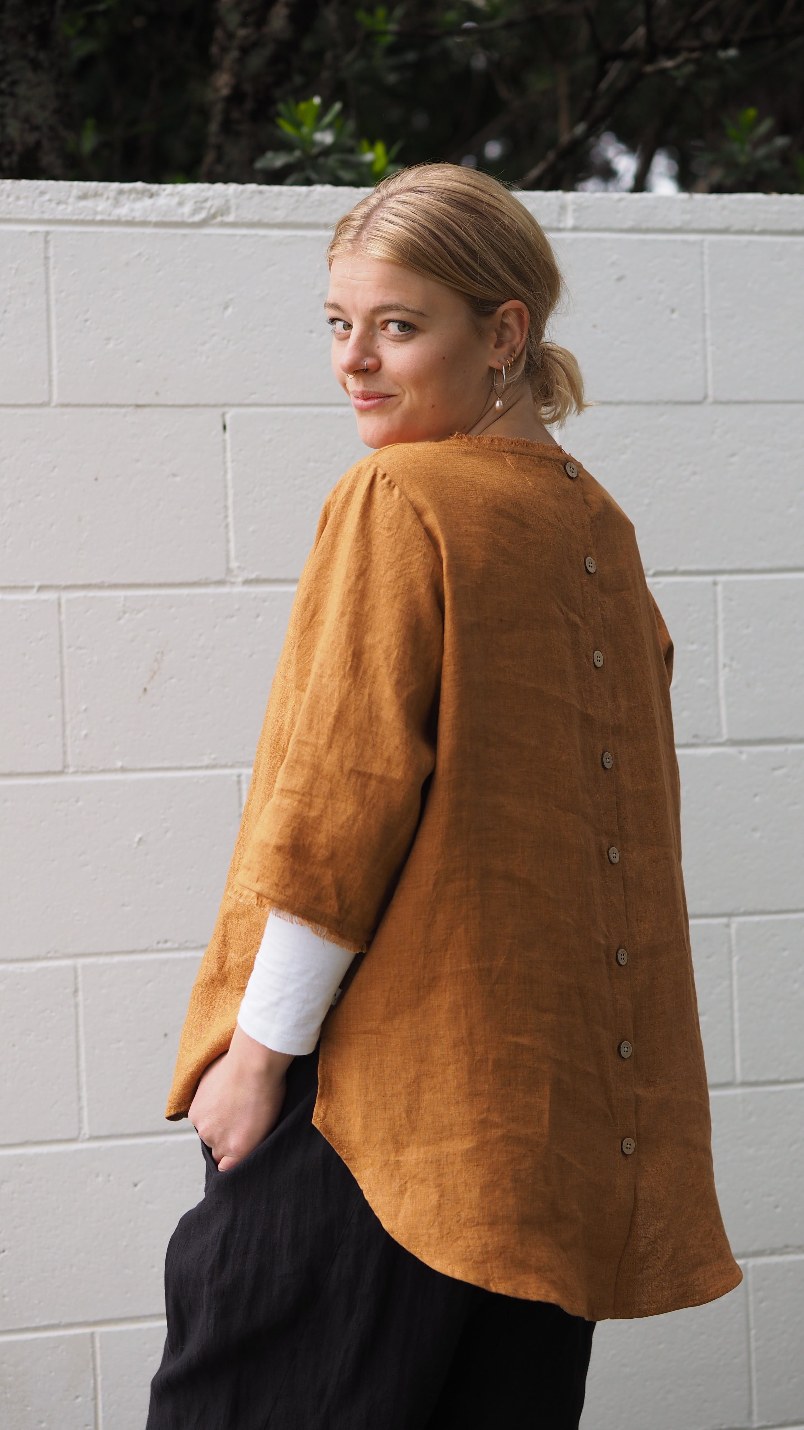 Sintra Blouse Rogue Linen Designer Clothing