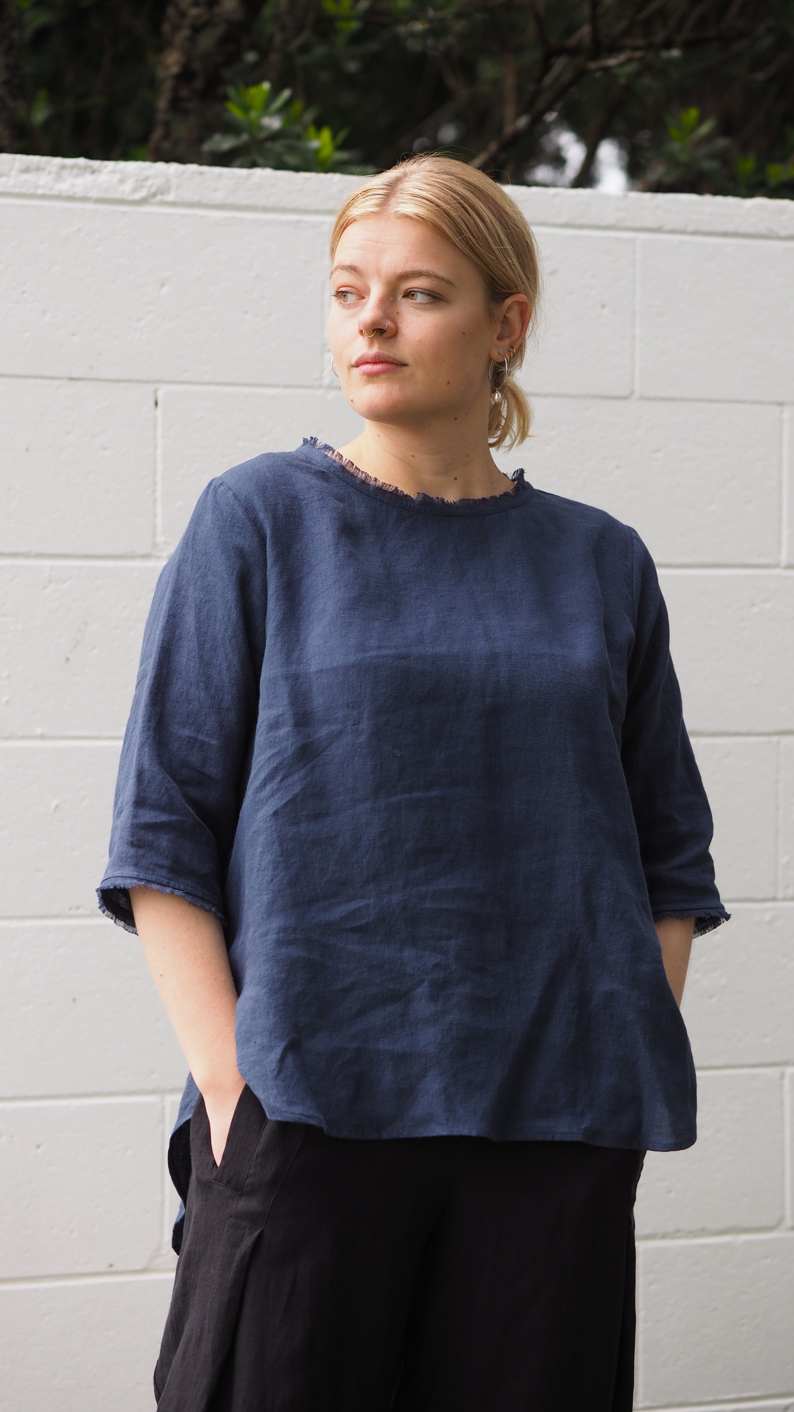 Sintra Blouse Rogue Linen Designer Clothing