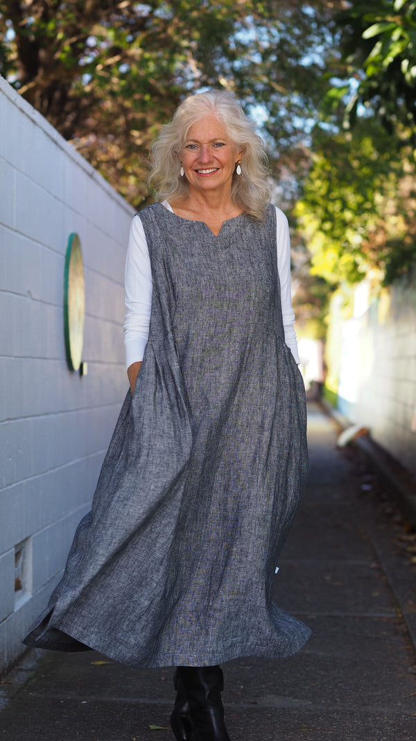 Waihi Dress Rogue Linen Designer Clothing