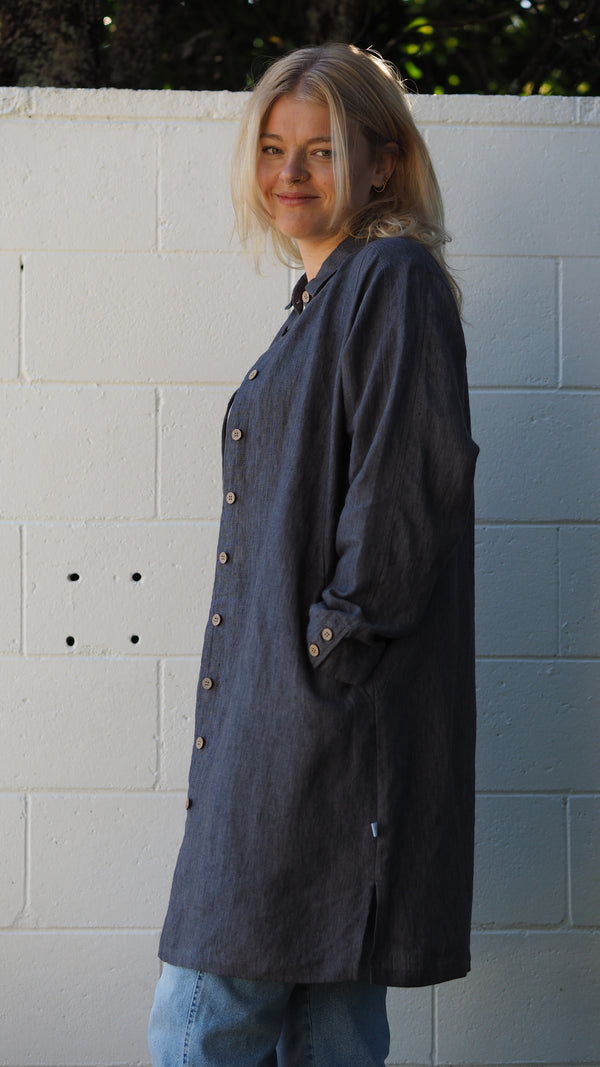 Hataitai Coat Rogue Linen Designer Clothing