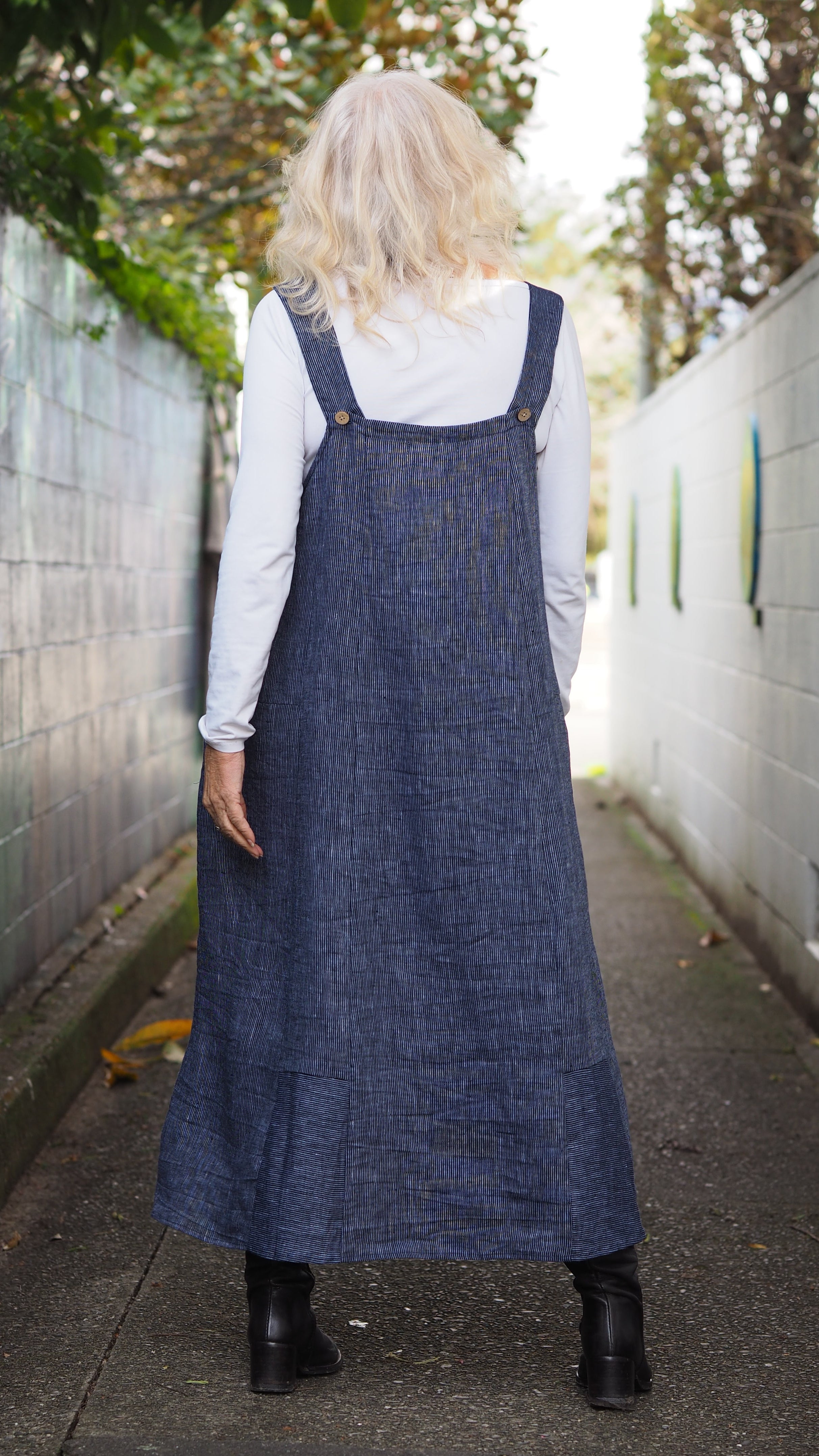 Rakiura Pinafore Rogue Linen Designer Clothing