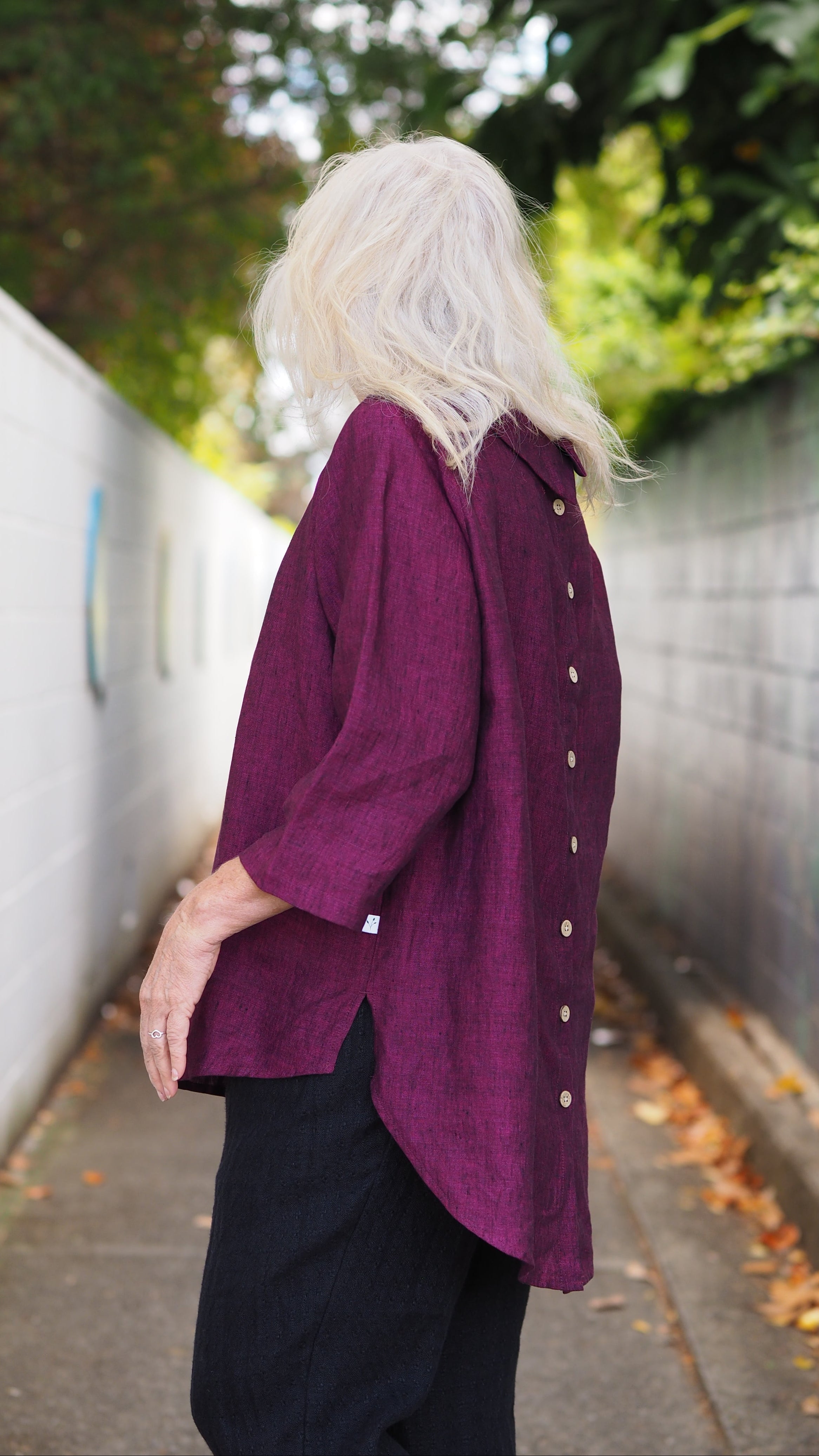 Cowl Neck Sintra Blouse Rogue Linen Designer Clothing