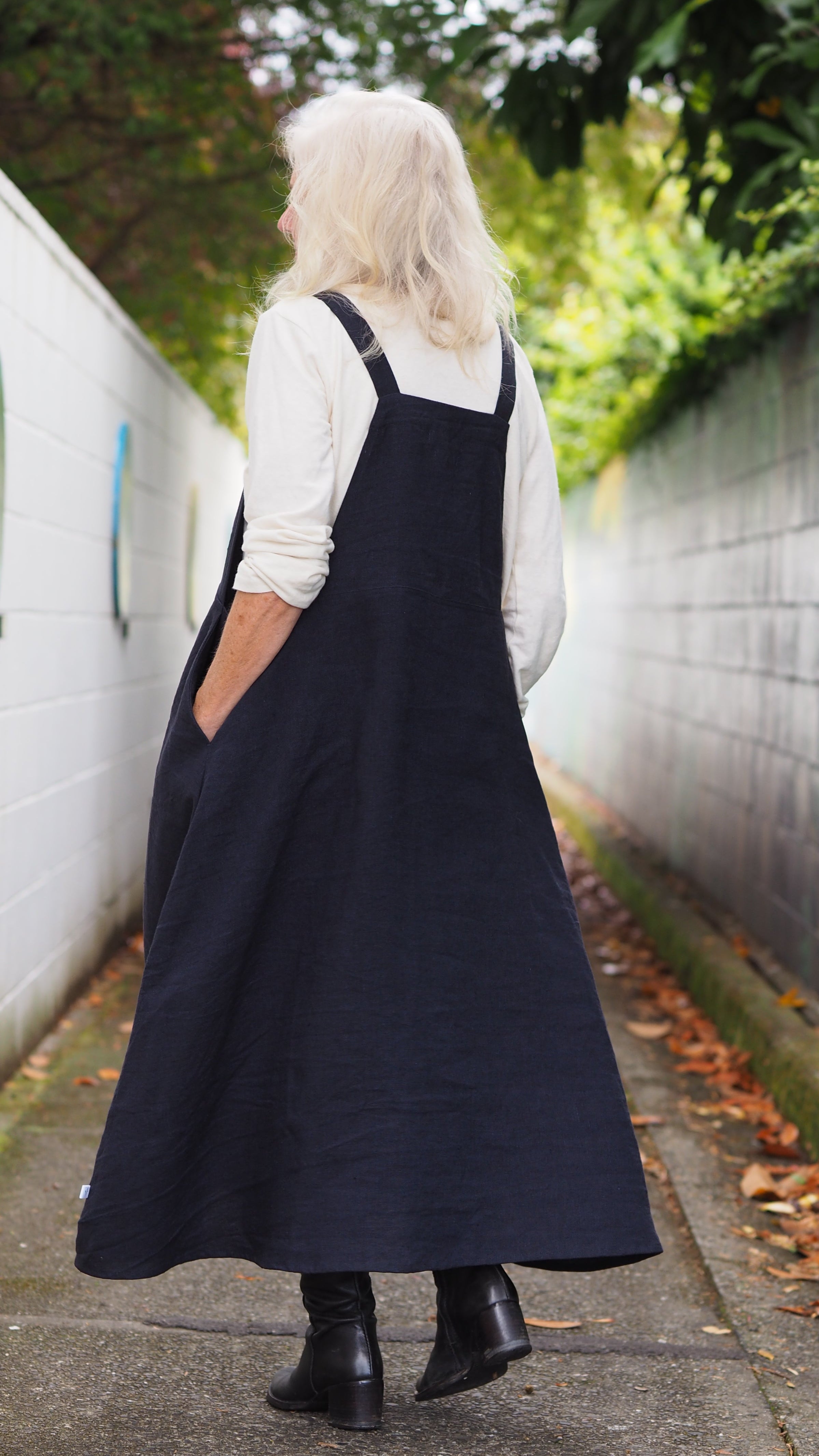 Puhoi Pinafore Rogue Linen Designer Women's Clothing New Zealand