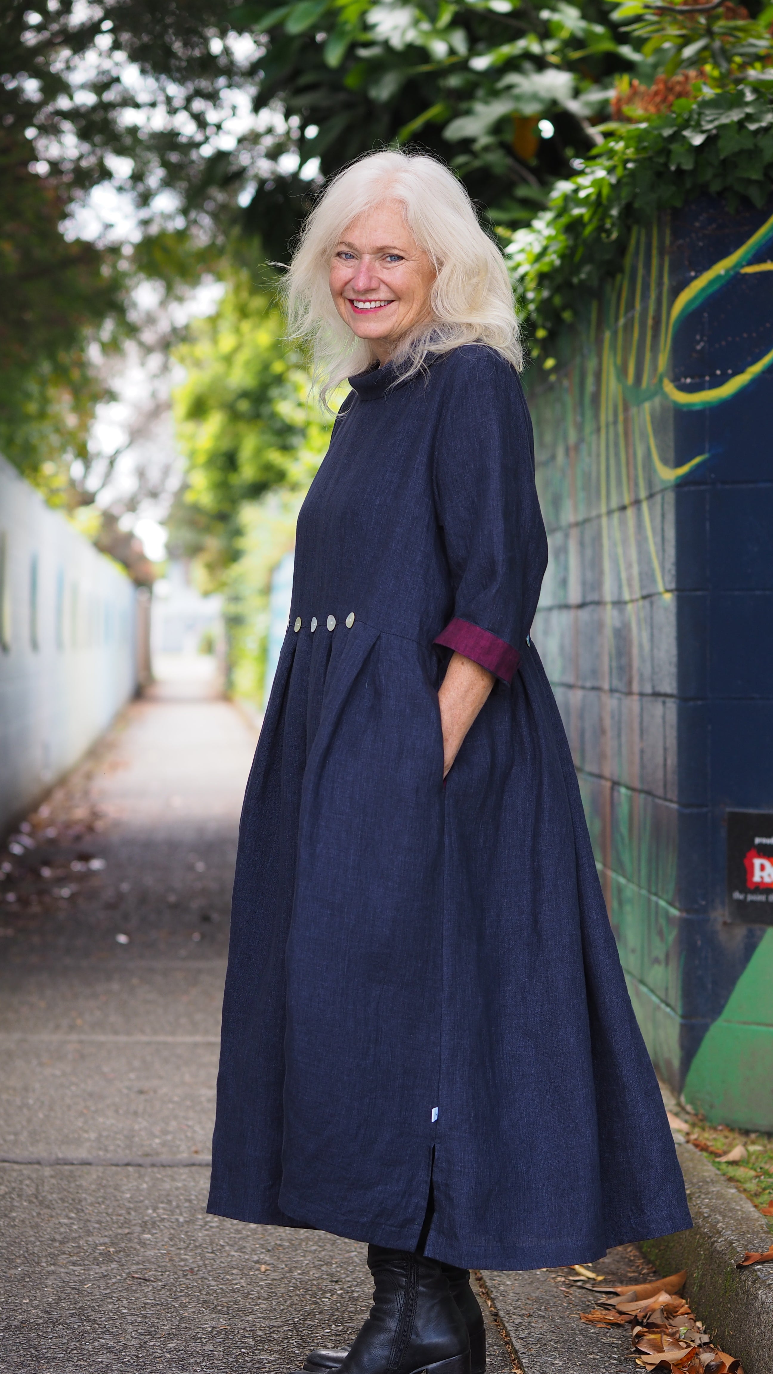 Taranaki Dress Rogue Linen Designer Clothing