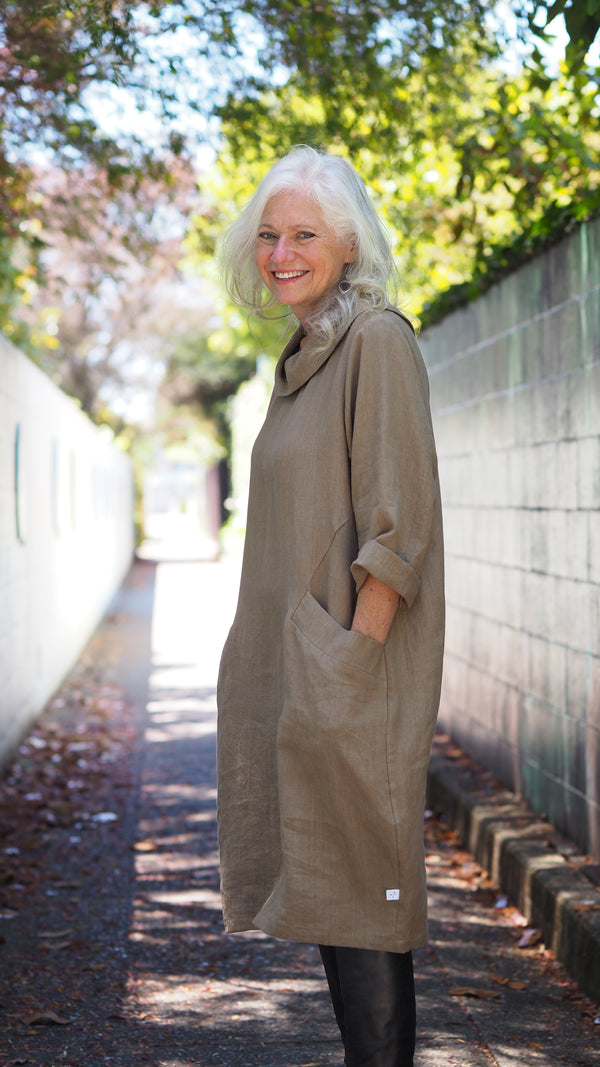 Maruia Dress Rogue Linen Designer Clothing