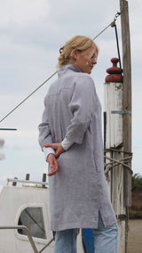 Taupo Shirt Dress Rogue Linen Designer Clothing