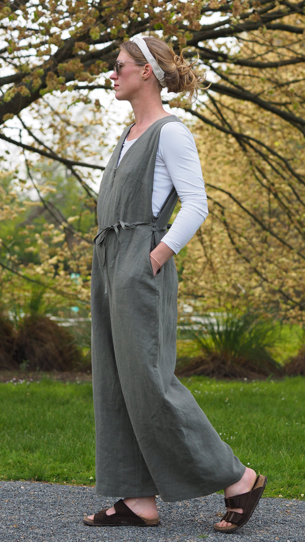 Raglan Jumpsuit Rogue Linen Designer Clothing